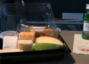 Delta Airlines fruit and cheese tray.