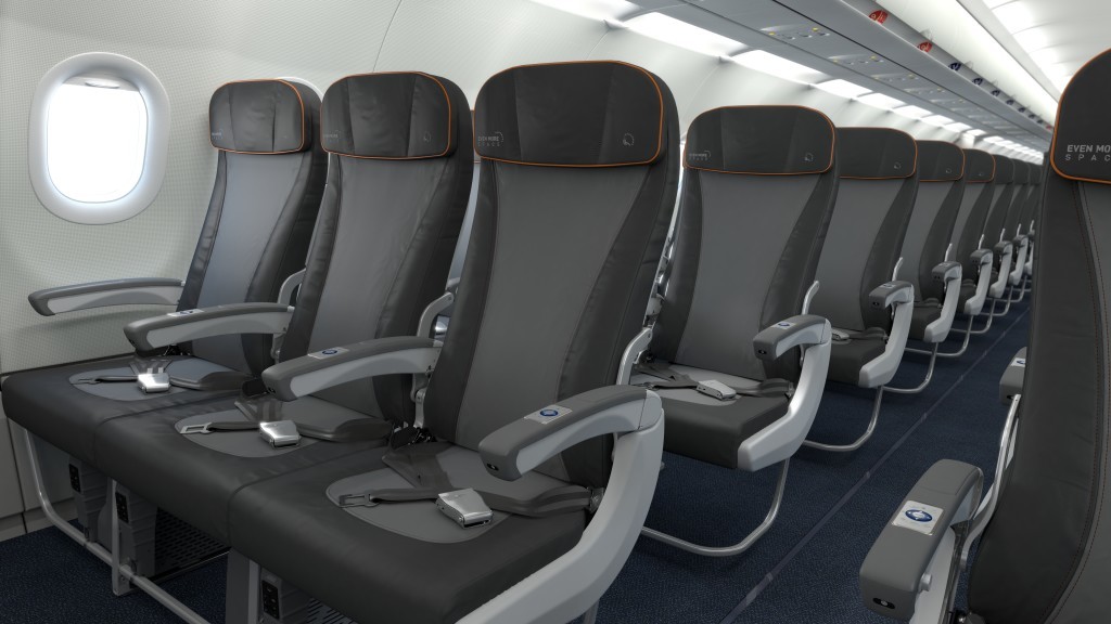 JetBlue A321 seats.