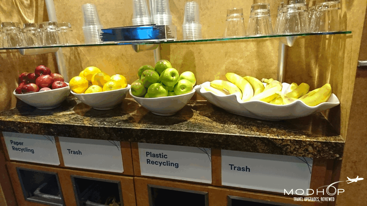 Fruit at LAX Alaska Airlines Lounge.