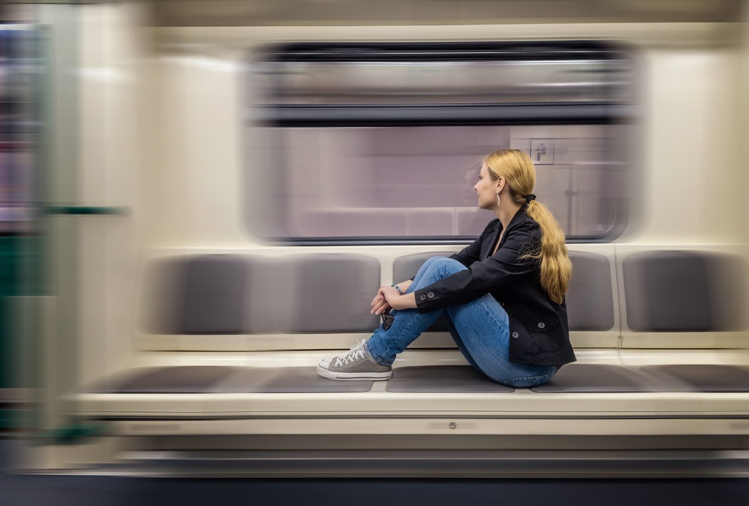 Stranger watching subway images