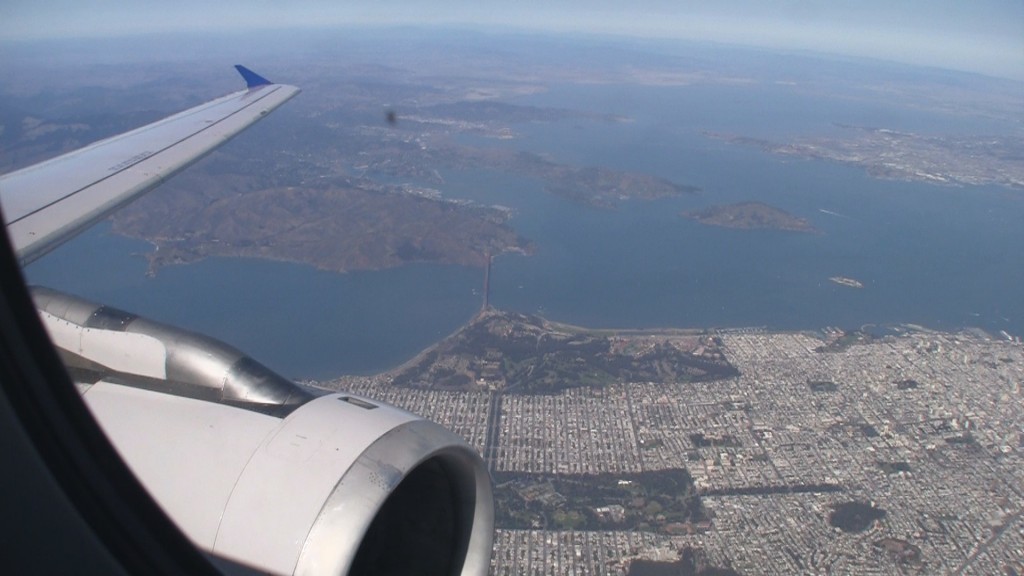 View of San Francisco from United A320