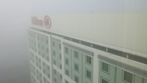 Spooky fog from club lounge.