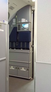 Flight attendant control panel.