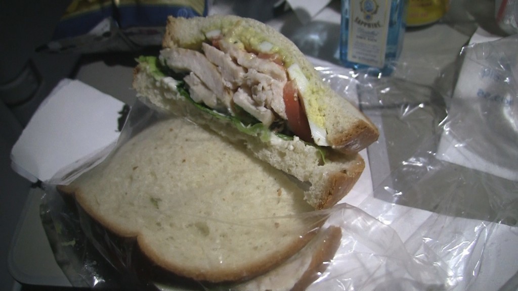 Cobb Sandwich on American Airlines.