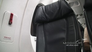 American Airlines Flights sometimes feature adjustable headrests like this one in economy.