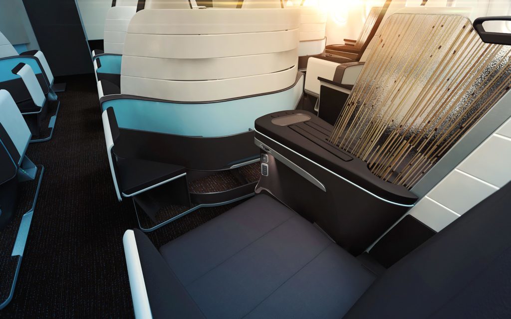 Hawaiian Airlines lie flat seating