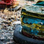 a bumper cars on the ground