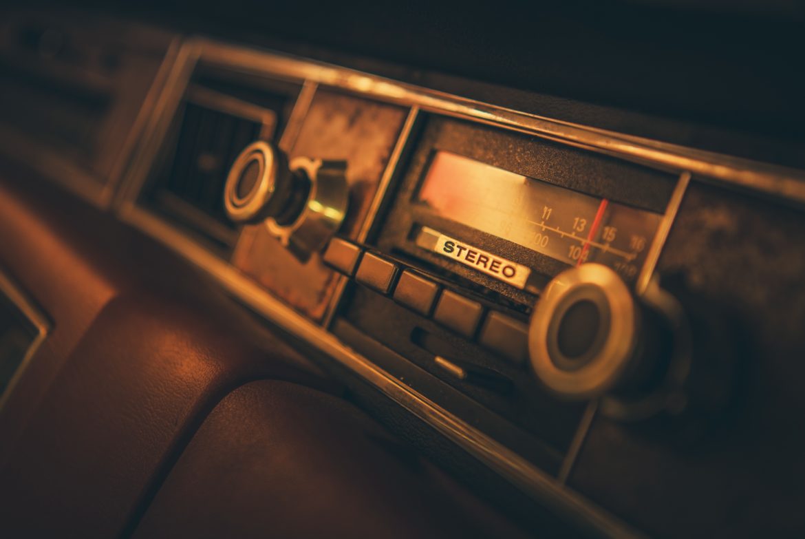a close up of a radio