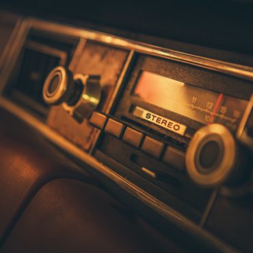 a close up of a radio