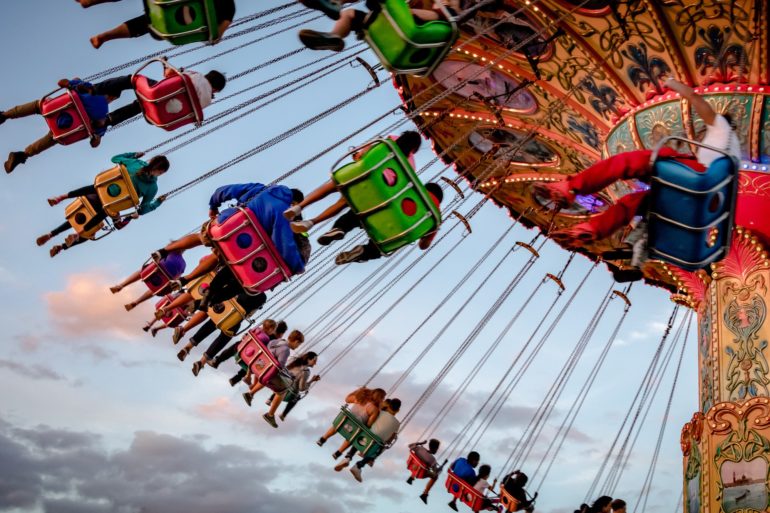 Rides from Strawberry Festival in Plant City, Florida.