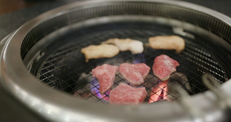 Grill beef in Japanese restaurant