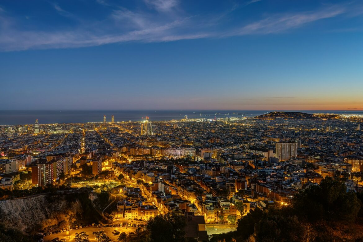 View over the city of Barcelona
