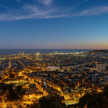 View over the city of Barcelona