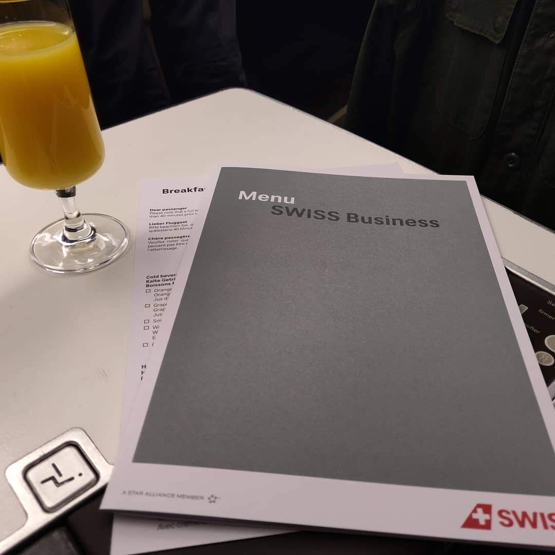 flying business class for the first time gets you fancier food