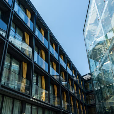 amex platinum hotel status could get you a nice hotel room in this glassy building