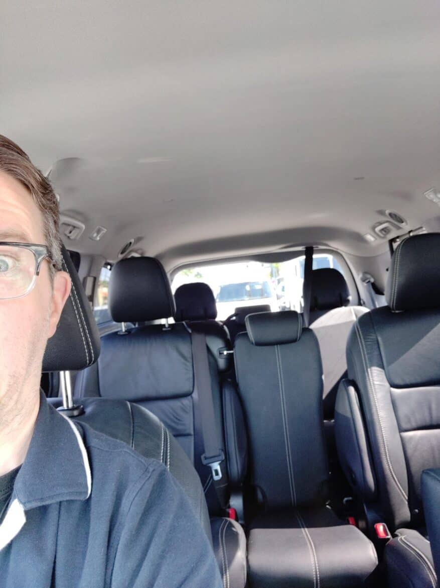 Jake driving a passenger van is another reason to make sure you have credit card car rental insurance.