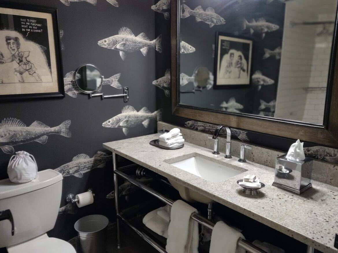Yeah, hilton award rates are rising. But this kitchy fish wallpaper at Graduate Minneapolis might be worth the splurge.
